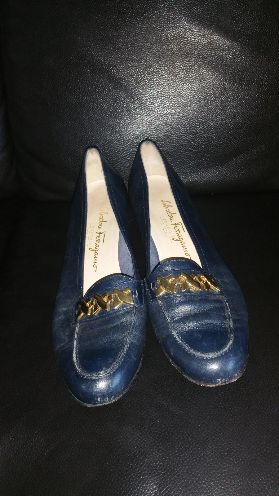 Vintage Salvatore Ferragamo Mujer Azul Cuero Mocasines Talla 9 628 24365 Vintage Salvatore Ferragamo Mujer Azul Cuero Cuero Cuero Mocasines Talla 9 628 24365 Tienda 2018