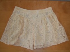 Anthropologie Ella Moss NWT Ivory Lace Shorts sz S Made in USA