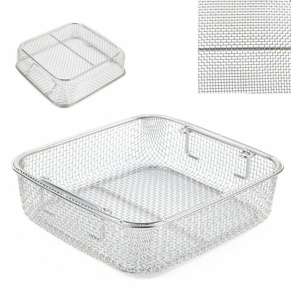 Disinfection Instrument Basket Stainless Steel Fine Mesh Cleaner Parts Holder