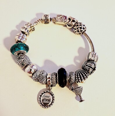 Pandora Bracelet with rare/limited edition italian charms