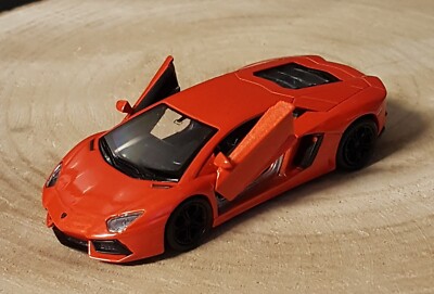 LAMBORGHINI AVENTADOR COUPE  ,   VON WELLY  , ORANGEROT , 1 : 38