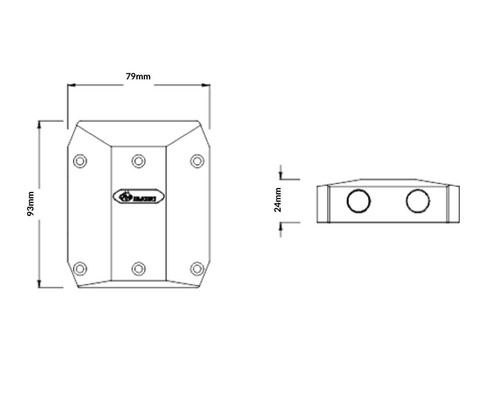 Bykski B-L6-2WAY-X-V4 Dual GPU 60mm SLI/CF Connection Bridge Version 4 - Frosted - Afbeelding 5 van 9