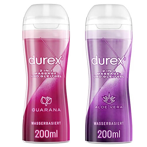 Durex Gleitmittel Play Massage Guarana 1er Pack (1 x 200 ml) + Play 2in1 Massage - Bild 1 von 1