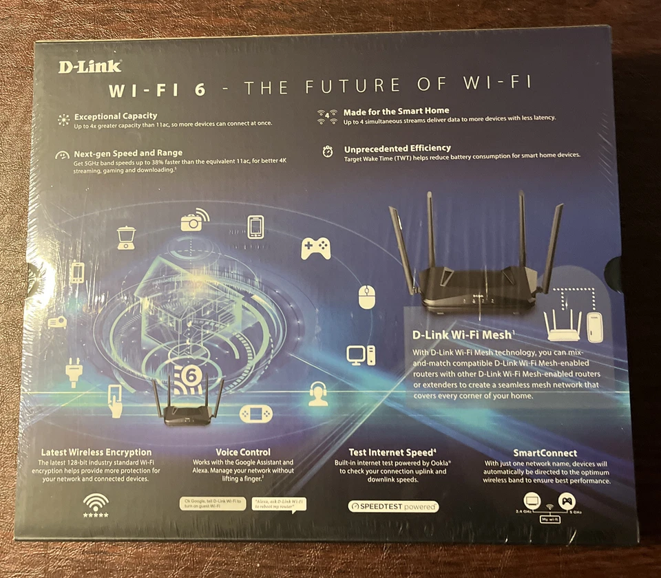 D-Link EXO WiFi 6 Router AX1500 MU-MIMO Voice Control Dual Band Gigabit Gaming - Image 2 of 4