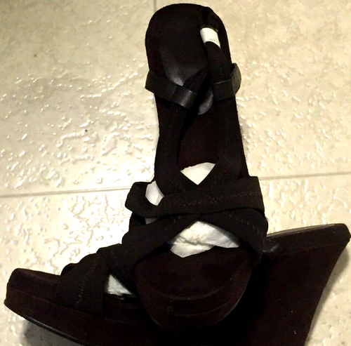 Women's Comfort Wedge Sandals Dark Brown Peep Toe Dress Shoes Size 9 - New - Picture 6 of 7