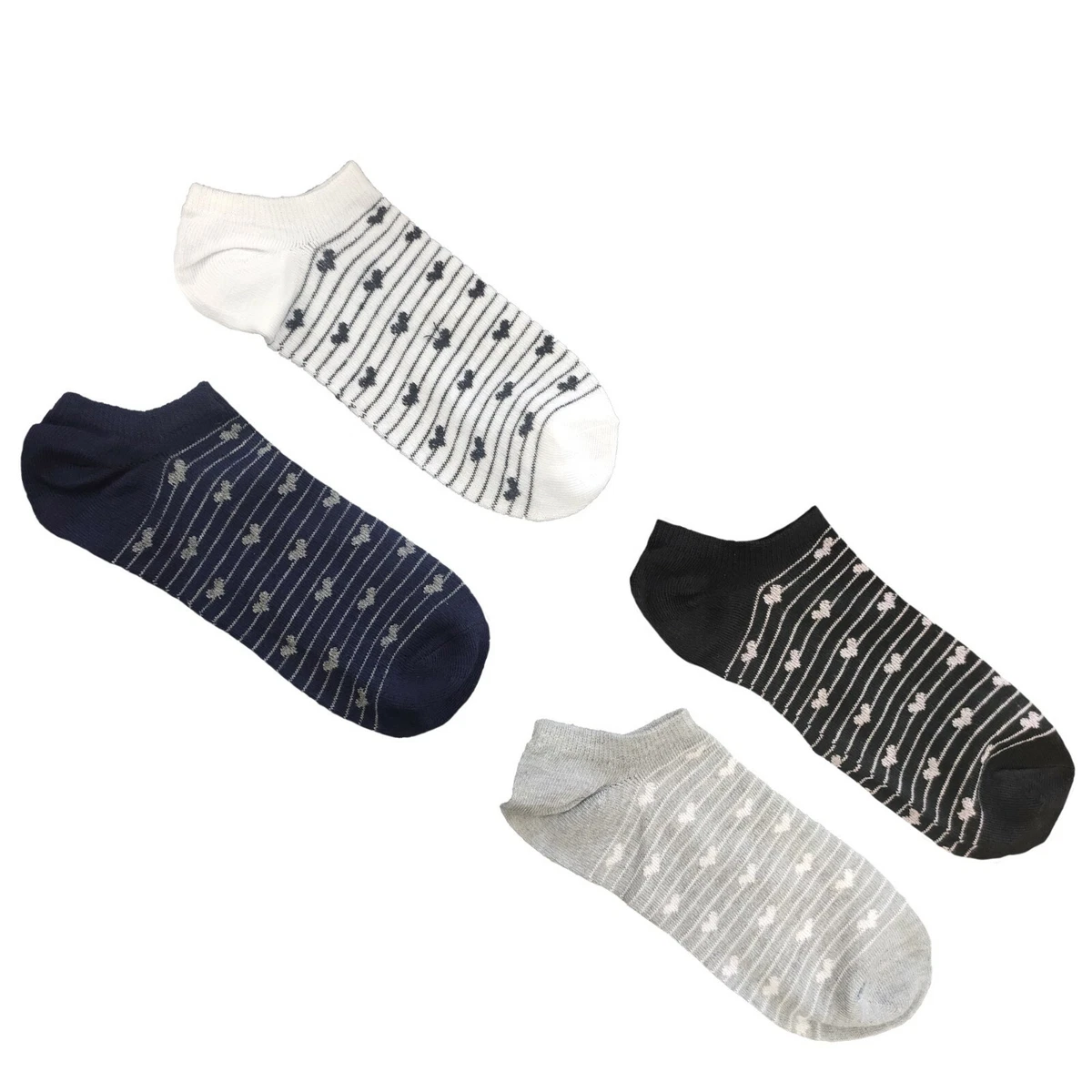 Calzini Donna con Graziose Righe Calzini Sportive da Ragazza Calze Fantasia in Cotone Colorato Modello Casual Calze per Quotidiana Casuale Tennis Yoga Palestra Corsa Scuola Misurare 35-40 / 10 Paia