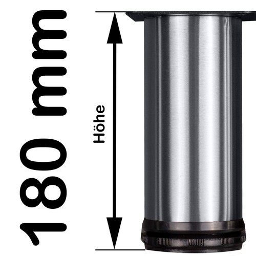 4 Möbelfüße EDELSTAHL Möbelfuß Ø50mm Sockelfuß Sockelfüße verstellbar Möbel Füße - Bild 12 von 16