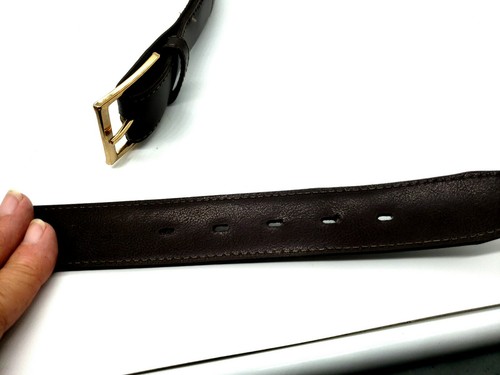 Men's Active Stretch Dress Belt Brown Hidden stretch under buckle Size 44 - Picture 5 of 5