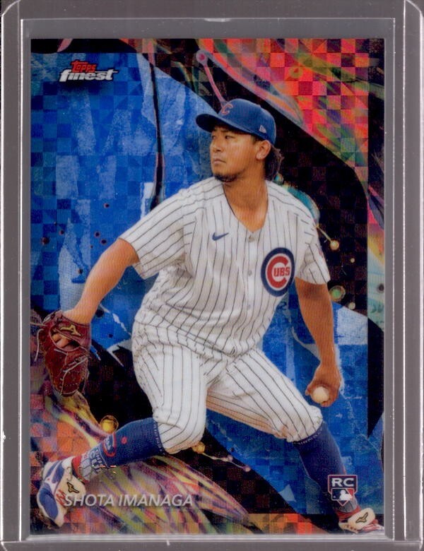SHOTA IMANAGA 2024 Topps Finest #161 Blue Checkerboard Refractor Rookie RC #/75