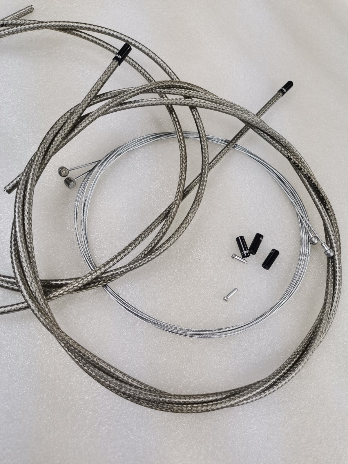 JAGWIRE BRAIDED TITANIUM SLICK LUBE CGX SL BRAKE HOSE CABLE KIT ROAD MTB CNC CAP