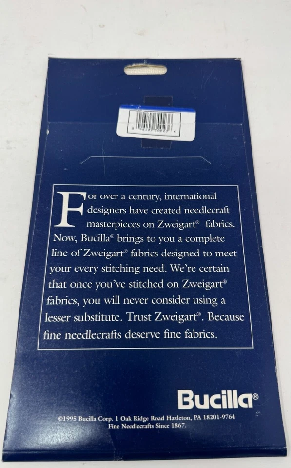 Bucilla Zweigart 18 Ct Ivory Aida 15" x 18" Vintage Cross Stitch Fabric 1995 NEW - Image 3 of 4