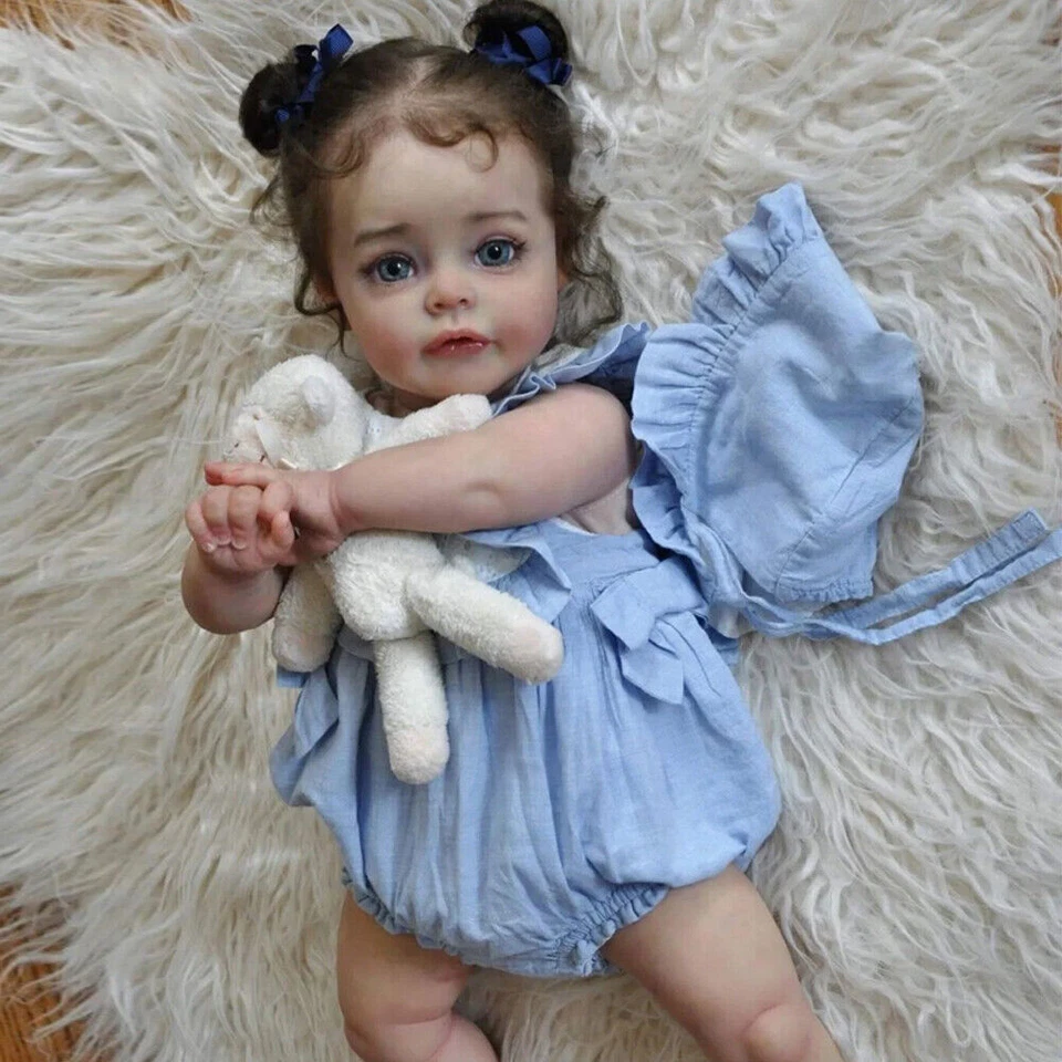 24" Real Reborn Baby Doll Vinyl Suesue Lifelike Toddler Girl Handmade Kids Gifts - image 3 of 4