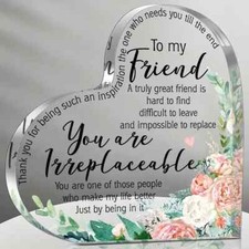 Friends Heart Shaped Plaque Sign Birthday Keepsake Gift Best Friend Friendship