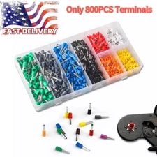 800PCS Connectors Cord Wire Crimp Cable Pin End Bootlace Ferrule Terminals Kit