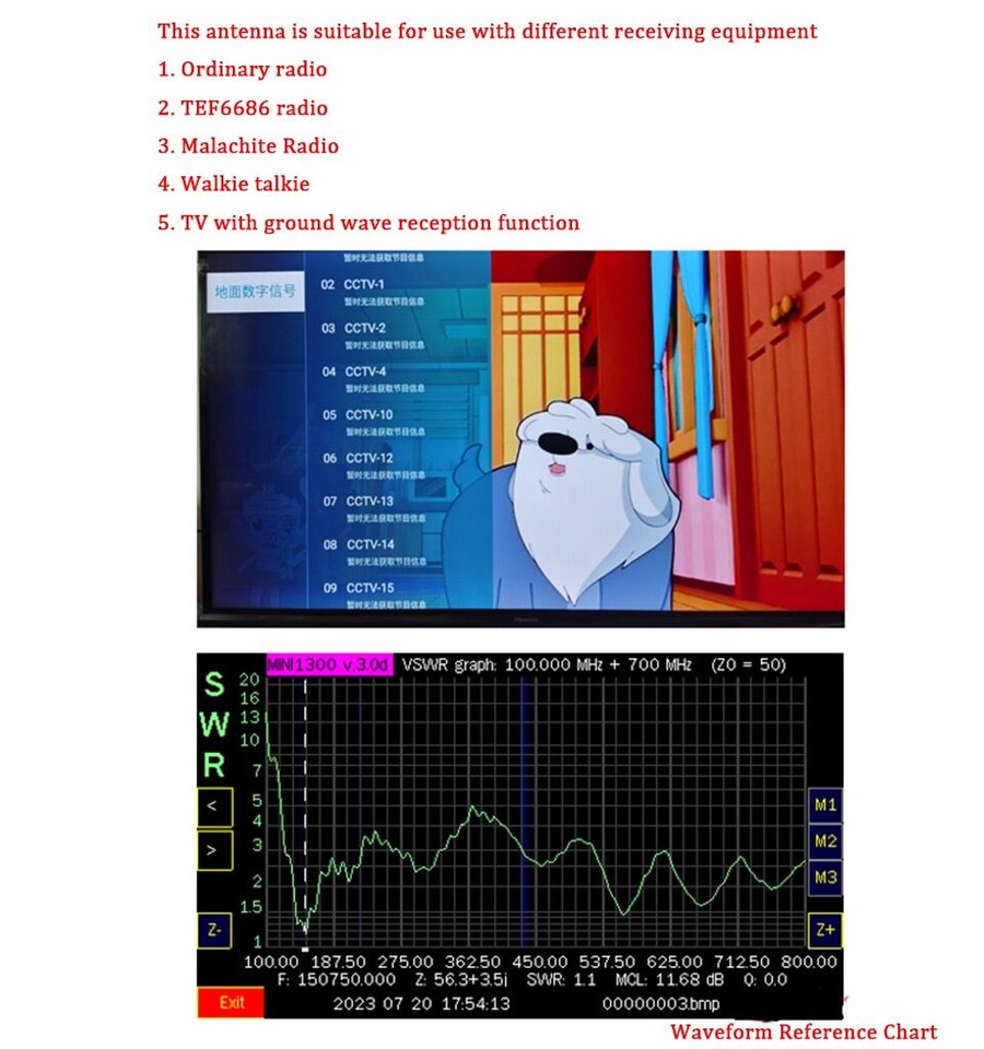 DESHIBO WV-601 Broadband Passive Loop Antenna 100KHz-300Khz SDR ...
