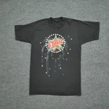 Vintage Cripple Creek T Shirt Adult Medium Black Star Colorado Mens 80s 90s