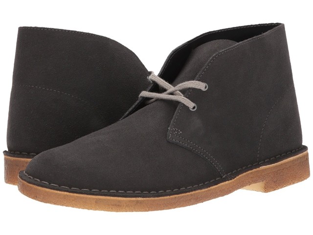 clarks desert boot dark grey suede