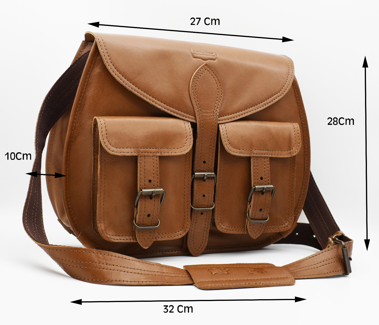 Leather Messanger Bag Crossover Man Body Satchel Unisex Soft Real Leather image 3