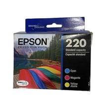 Epson 220 Standard-Capacity Cyan Magenta Yellow Black Ink Cartridges exp 3/24