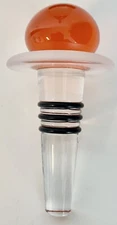Hand Blown Art Glass Bottle Stopper/Cork Stopper Wine Liquor Bar Accessory