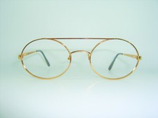 Jacques Bogart, eyeglasses, frames, oval, Gold plated, NOS, hyper vintage