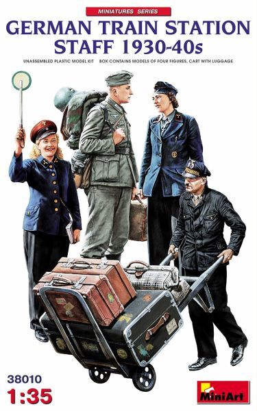 1:35 Miniart German Train Station Staff 1930-40S Kit MA38010 Modellbau-image