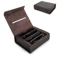 Handmade Genuine Leather Sunglasses Storage Cases Eyeglasses Holder Travel Box