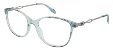 ClearVision Optical Nellie Teal Multi Plastic Eyeglasses Frame 55-17-145 CVO