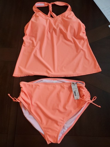 Women's Bathing Suit Tankini Top 2-Piece Set Size 14 Top 16 Bottom