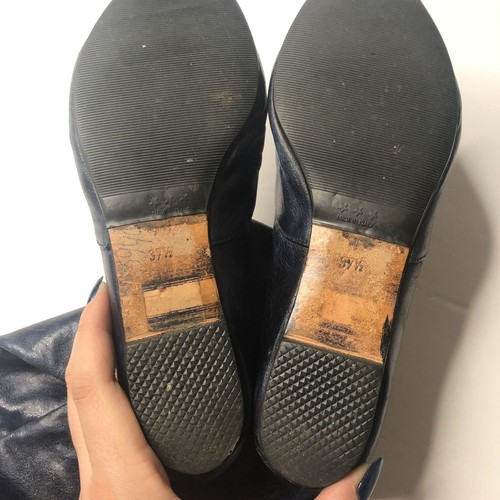 Botas Georgina Goodman Altas Sobre La Rodilla 37.5 6.5 EE. UU. Cuero Azul Envejecido - Imagen 7 de 8
