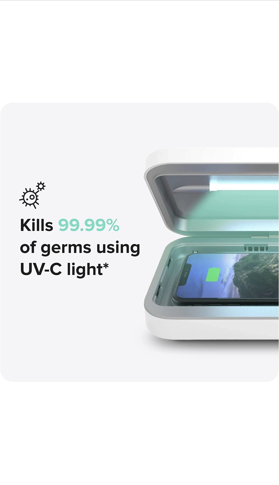 PhoneSoap 3 Smartphone UV Sanitizer and Charger ( Lavender Blue ) eBay