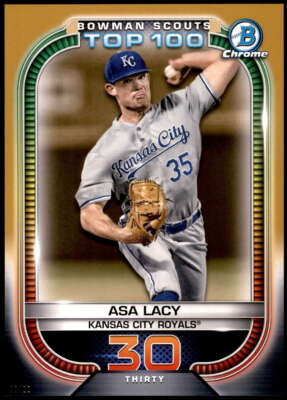 Asa Lacy 2021 Bowman 5x7 Scout's Top 100 Gold #BTP-30 /10 Royals