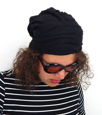 Ella Jonte Long Beanie Slouch Mütze Uni mit stylishen eingewebten Falten unisex