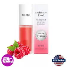 NOONI Korean Vegan Appleseed Lip Oil - Revitalizing for Dry Lips 0.12 FL Oz