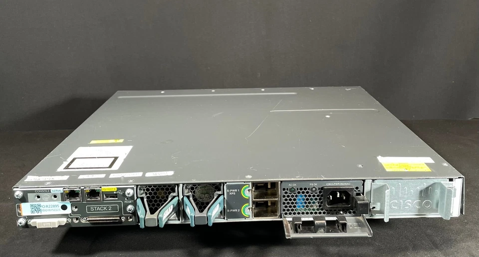 Cisco WS-C3750X-48T-S 48 Port 3750X Gigabit Switch - Same Day Shipping - Image 2 of 4