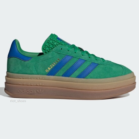 Женские кроссовки Adidas Gazelle Bold Suede зеленого цвета - IE1370 Expeditedship