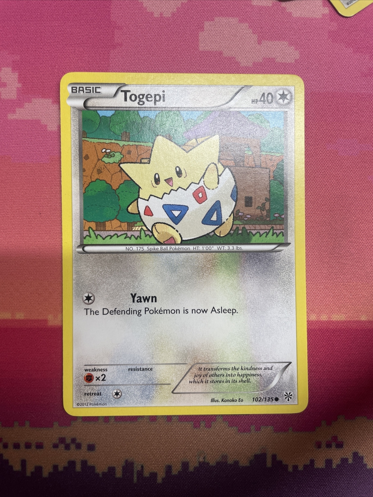 Pokemon Card Togepi Plasma Storm Common 102/135 Near Mint