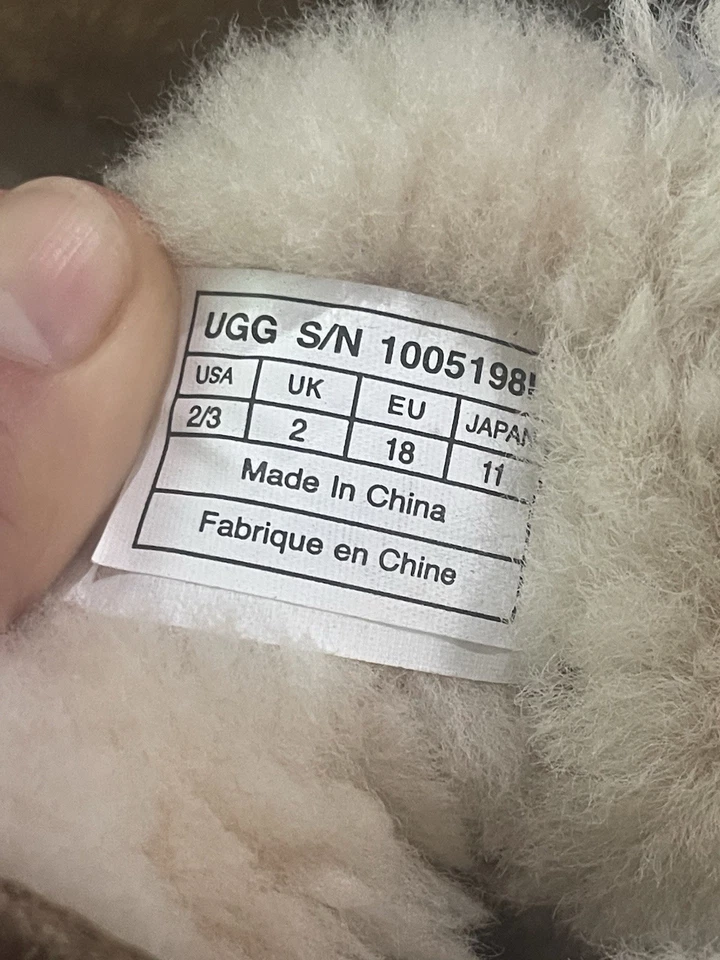 UGG Baby Bootie Size 2/3 Brown Leather - Image 3 of 4