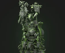 Herald On Palanquin Nurgle Epidemius AoS Resin Model