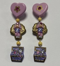 Vintage Polly Pocket Princess Yasmin's Dangly Earrings Rare 1992 Bluebird