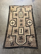 JB Moore Navajo Whirling Log Rug 1920 1930