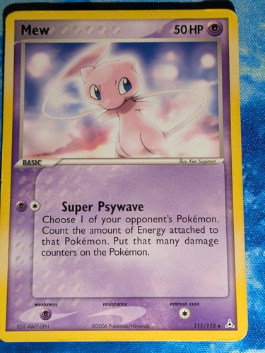 Pokémon TCG Mew Holon Phantoms 111/110 Holo Secret Rare 50HP ENG 2006