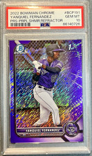 Yanquiel Fernandez 2022 Bowman Chrome 1st Purple Shimmer Refractor /250 | PSA 10