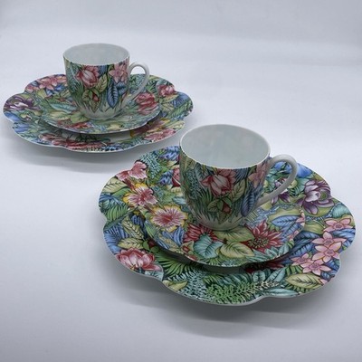 Royal Limoges  Eden    2x Kaffeeset (Tasse + Untertasse + Teller) - 1. Wahl