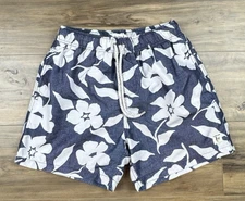 The Endless Summer Swim Shorts Men’s SZ S  Blue Tropical Hawaiian Mesh