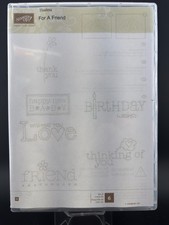 Stampin  Up FOR A FRIEND Stamp Set Wood Unmounted Rubber 2006 Hostess NEW