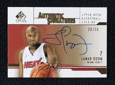 2003-04 SP Signature Edition Authentic Signatures Gold 28/50 Lamar Odom Auto 9rs
