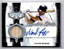 2021 Leaf Lumber Signature Sticks Autographs Platinum Wade Boggs /7 Red Sox