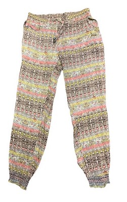 Harem Pants American Rag Boho Multicolored Jogger Elastic Waist Women s M