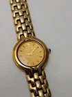 Vintage 33mm Seiko Honeycomb Unisex Quartz Wristwatch Japan Gold Tone